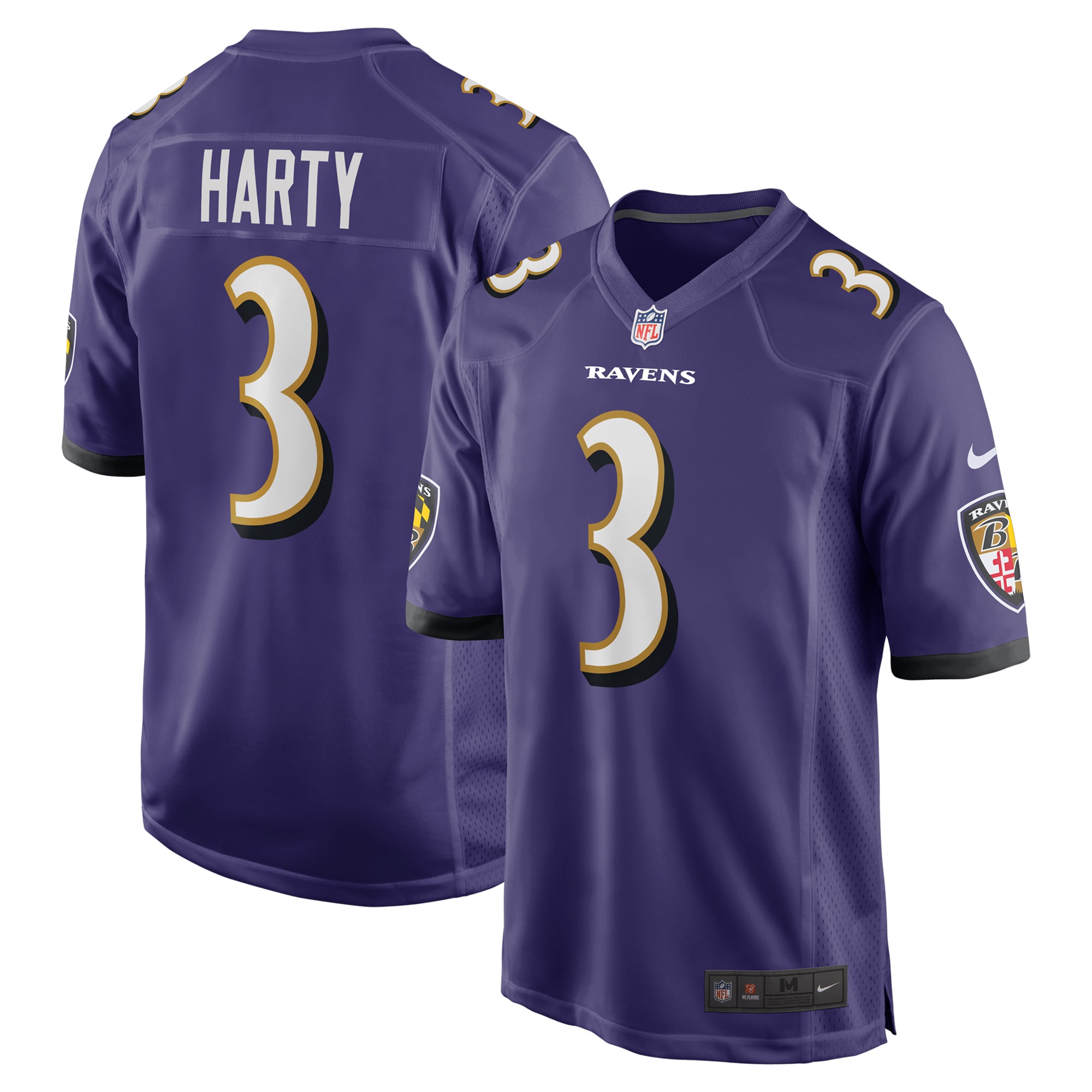 Baltimore Ravens Deonte Harty Purple Team Game NFL Jersey Men's