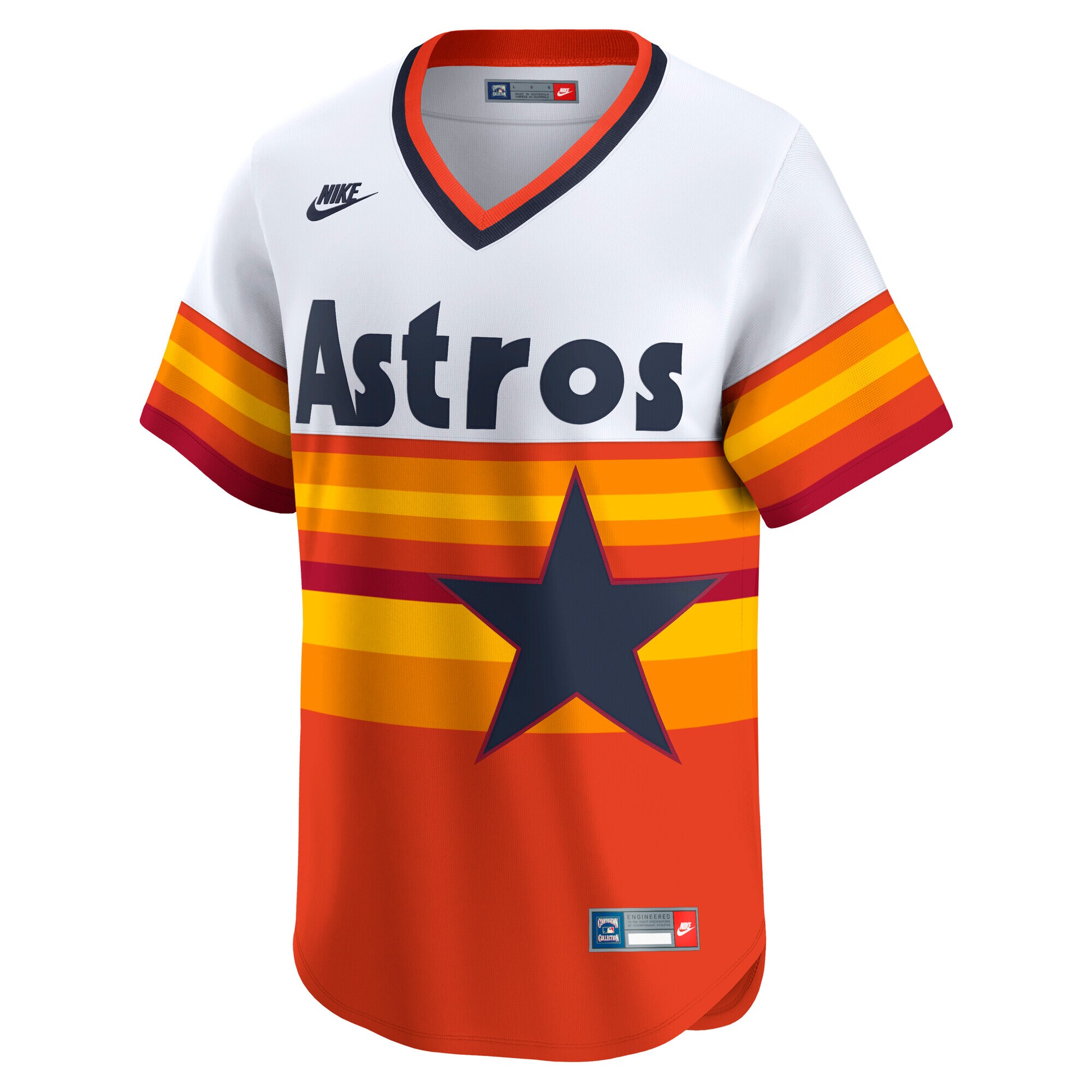 Houston Astros White Throwback Cooperstown Collection Limited MLB Jersey Men's