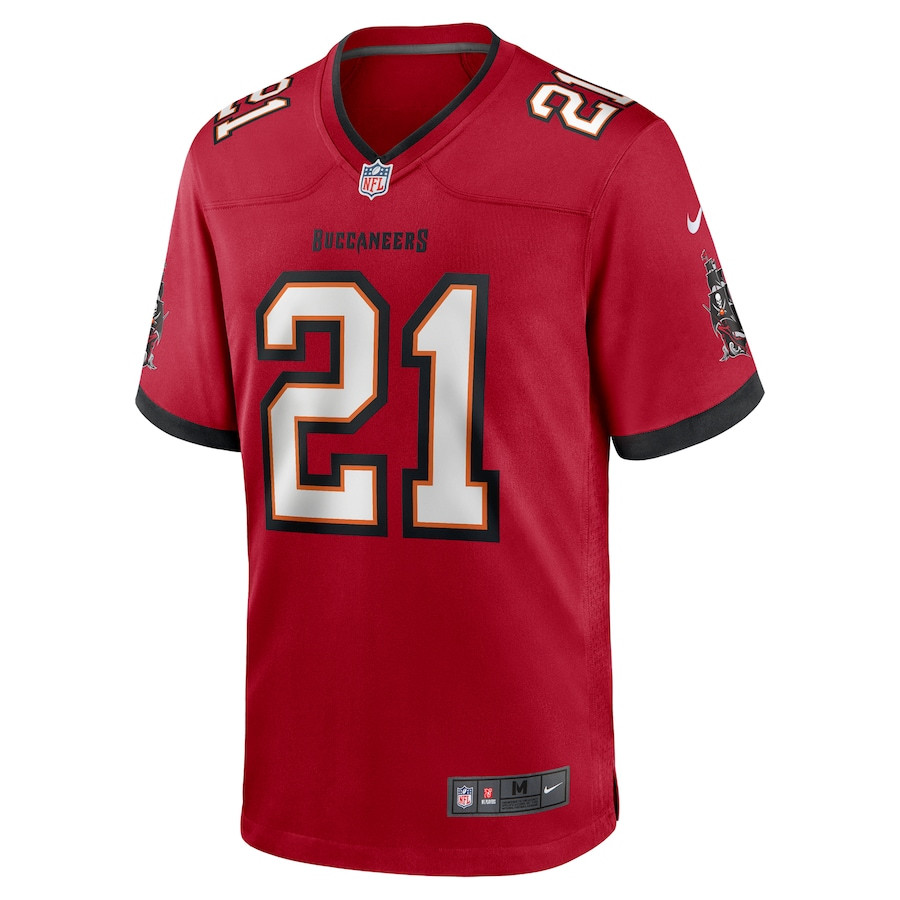 Mike Edwards 21 Tampa Bay Buccaneers Game Red NFL Jersey Men's