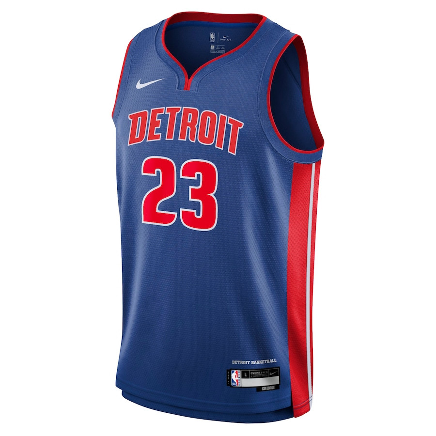 Jaden Ivey 23 Detroit Pistons Unisex Swingman Icon Edition Blue NBA Jersey Unisex