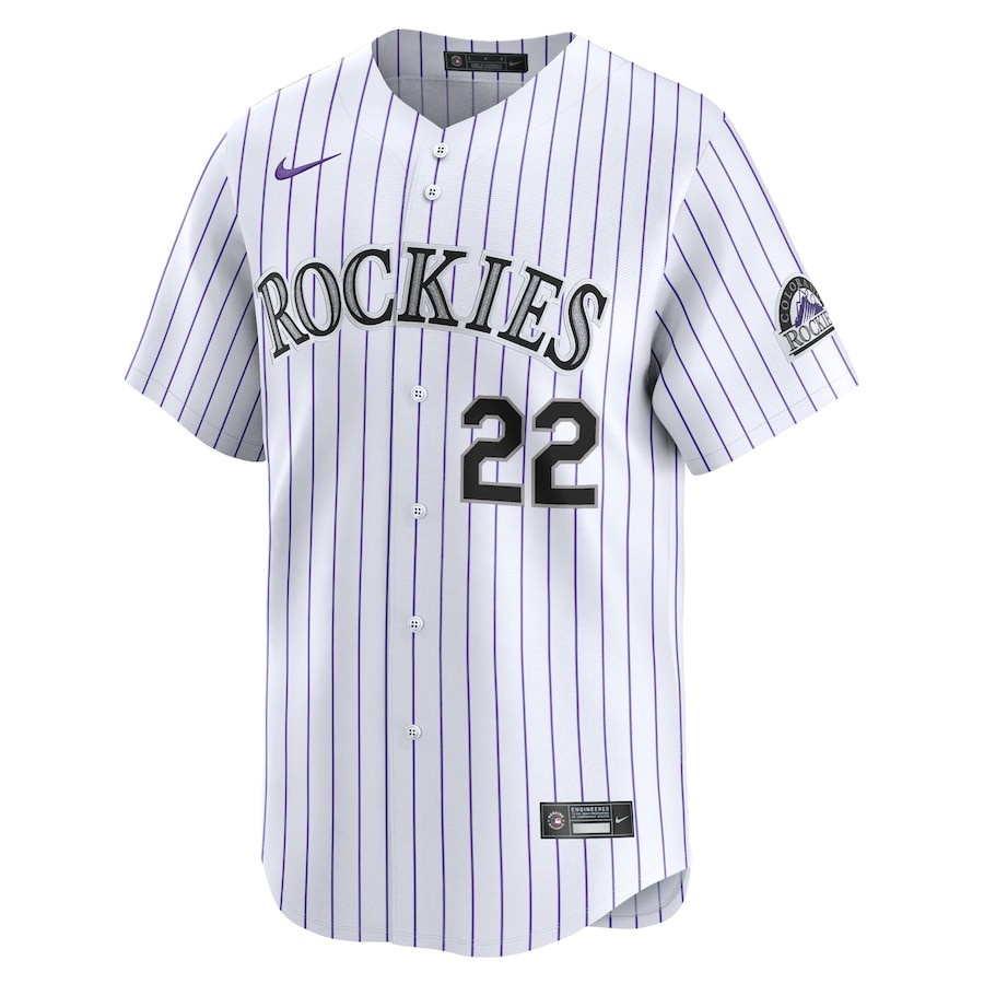 Nolan Jones 22 Colorado Rockies Home Limited White MLB Jersey Men's
