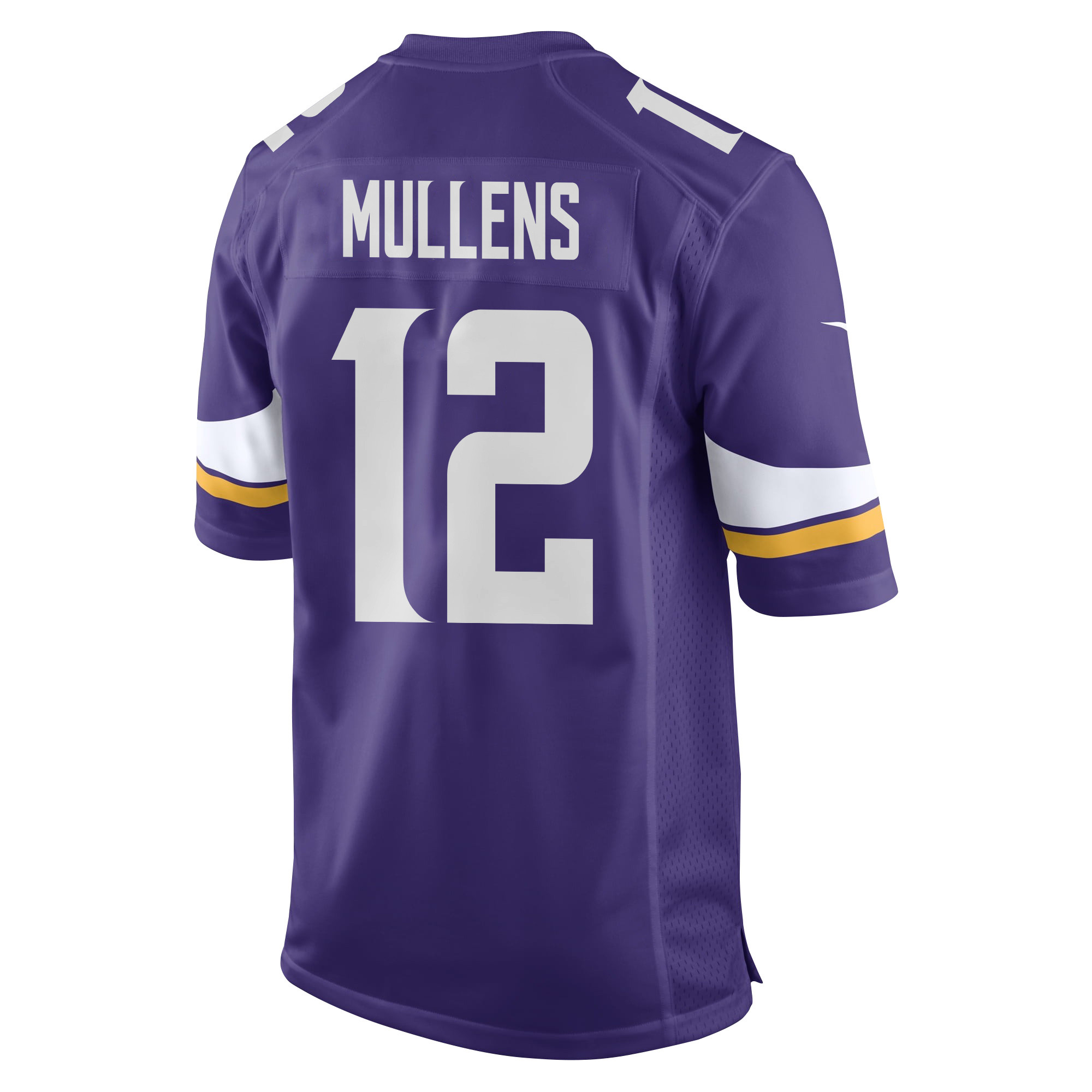 Nick Mullens 12 Minnesota Vikings Super Bowl LIX New Orleans Patch Game Purple NFL Jersey Men's