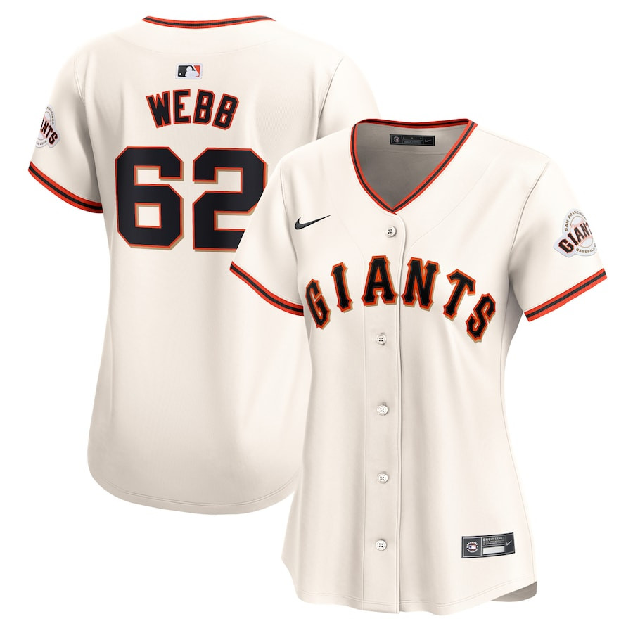 Logan Webb 62 San Francisco Giants Home Limited Player Cream MLB Jersey Women's