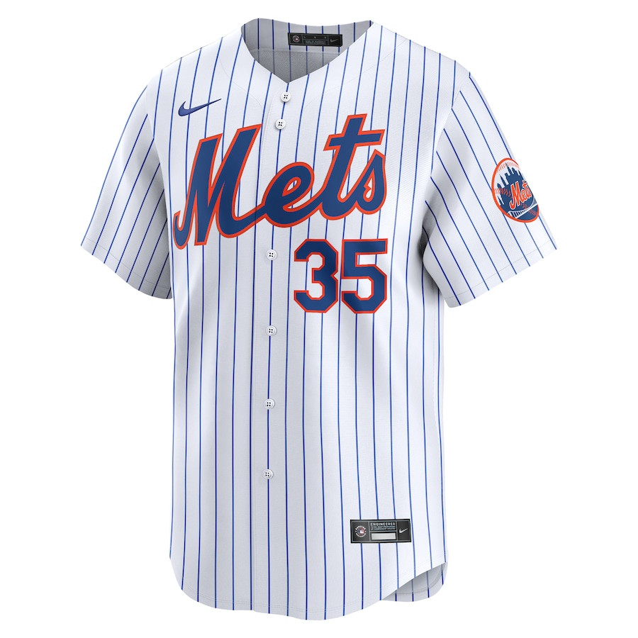 Adrian Houser 35 New York Mets Home Limited White MLB Jersey Men's
