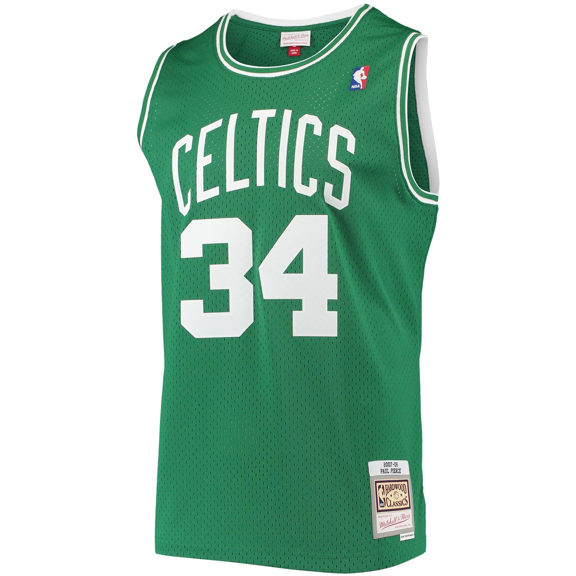 Mitchell Ness Paul Pierce Kelly Green Boston Celtics 2007-08 Hardwood Classics Swingman NBA Jersey Men's