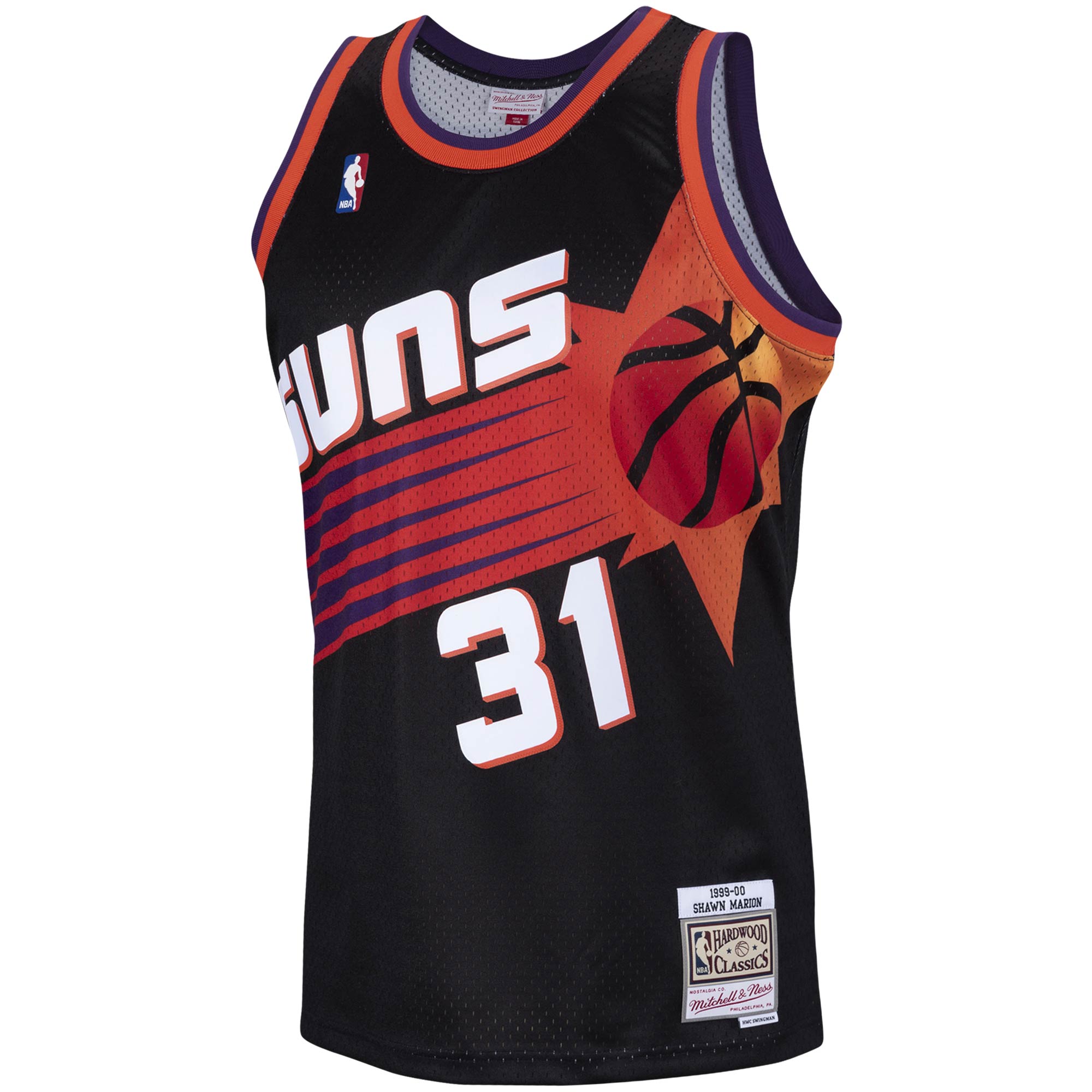Mitchell Ness Shawn Marion Black Phoenix Suns 1999-2000 Hardwood Classics Swingman Player NBA Jersey Men's