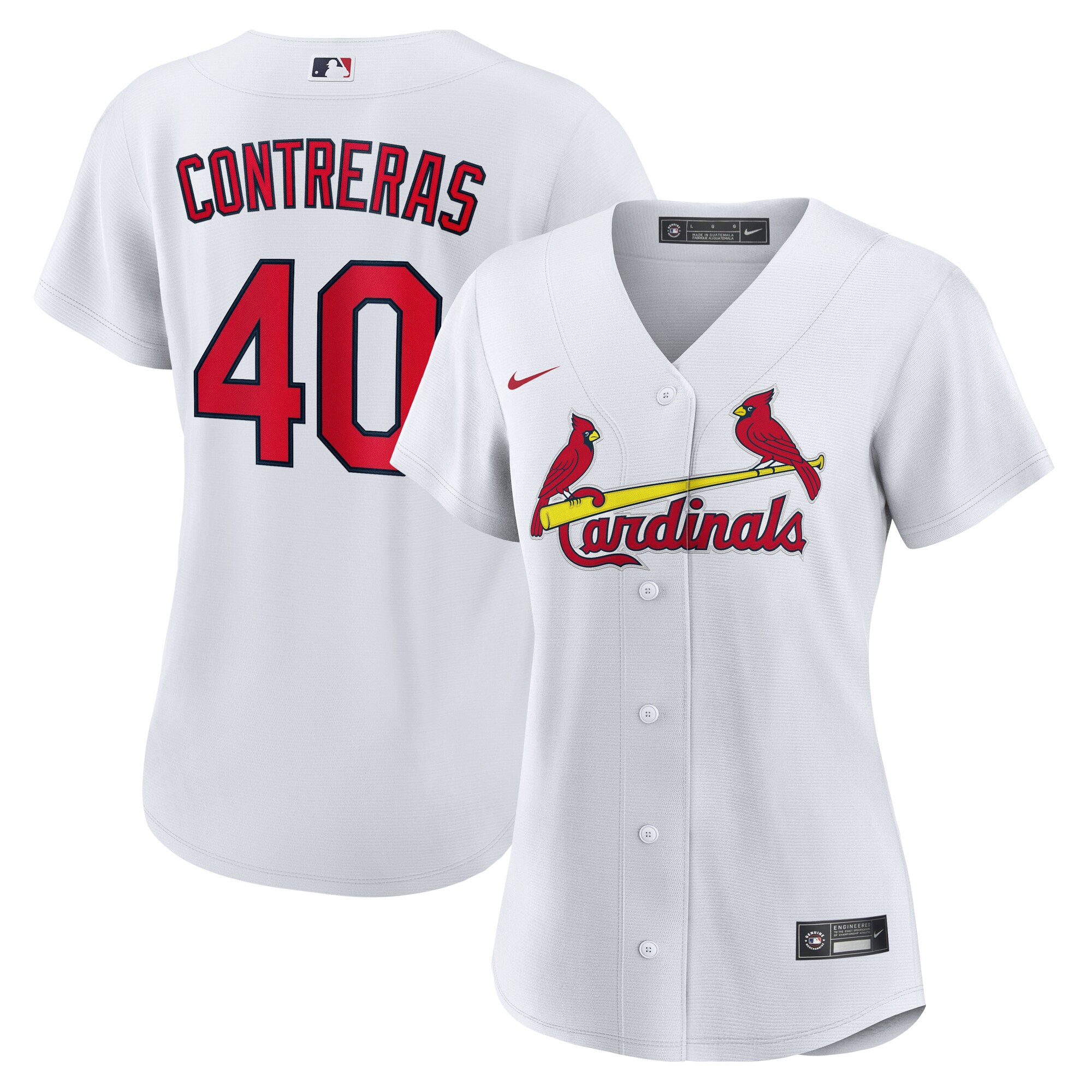 St. Louis Cardinals Willson Contreras White Home MLB Jersey Women's