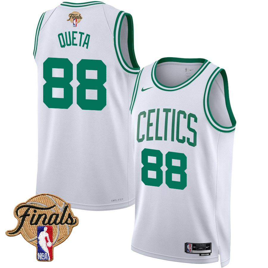 Neemias Queta 88 Boston Celtics 2024 FINALS PATCH Swingman Association Editio White NBA Jersey Men's