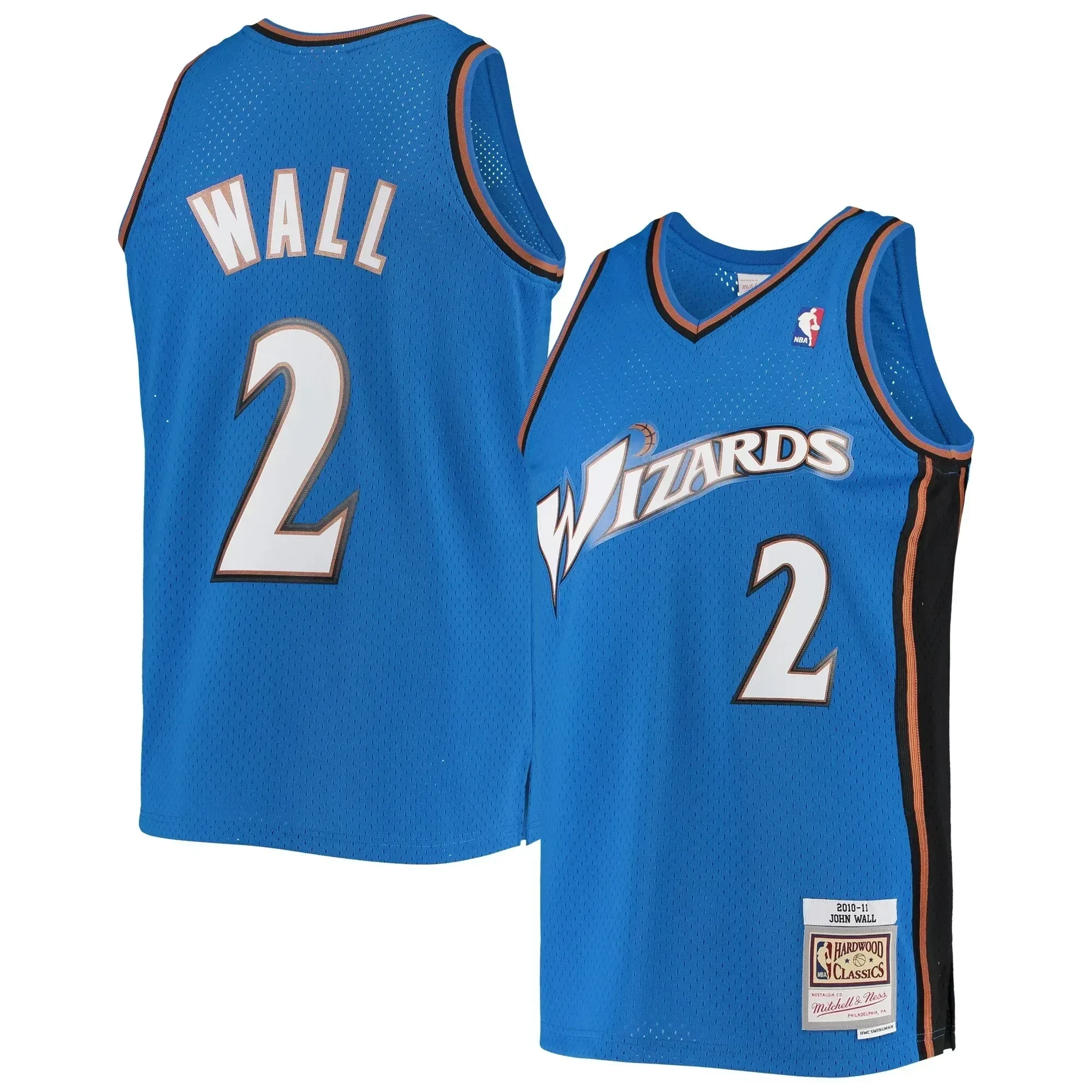 John Wall Washington Wizards Mitchell Ness 2010-11 Hardwood Classics Swingman ??Blue NBA Jersey Men's