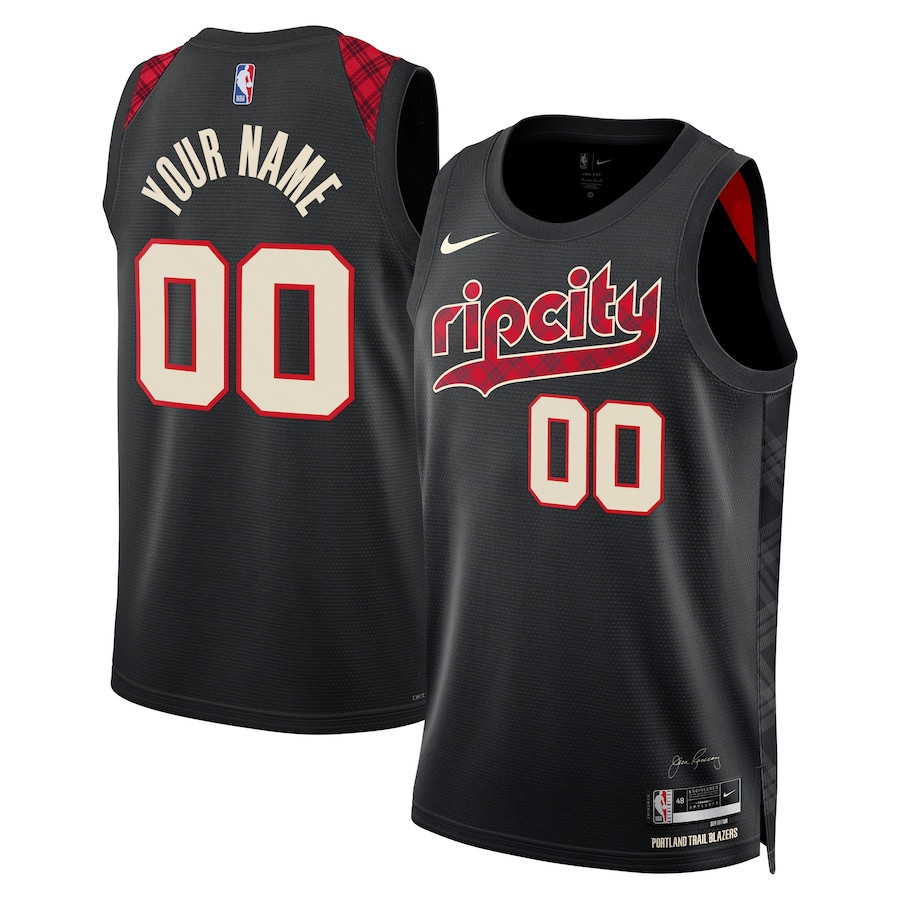 Portland Trail Blazers 2023/24 City Edition Swingman Custom Black NBA Jersey Men's
