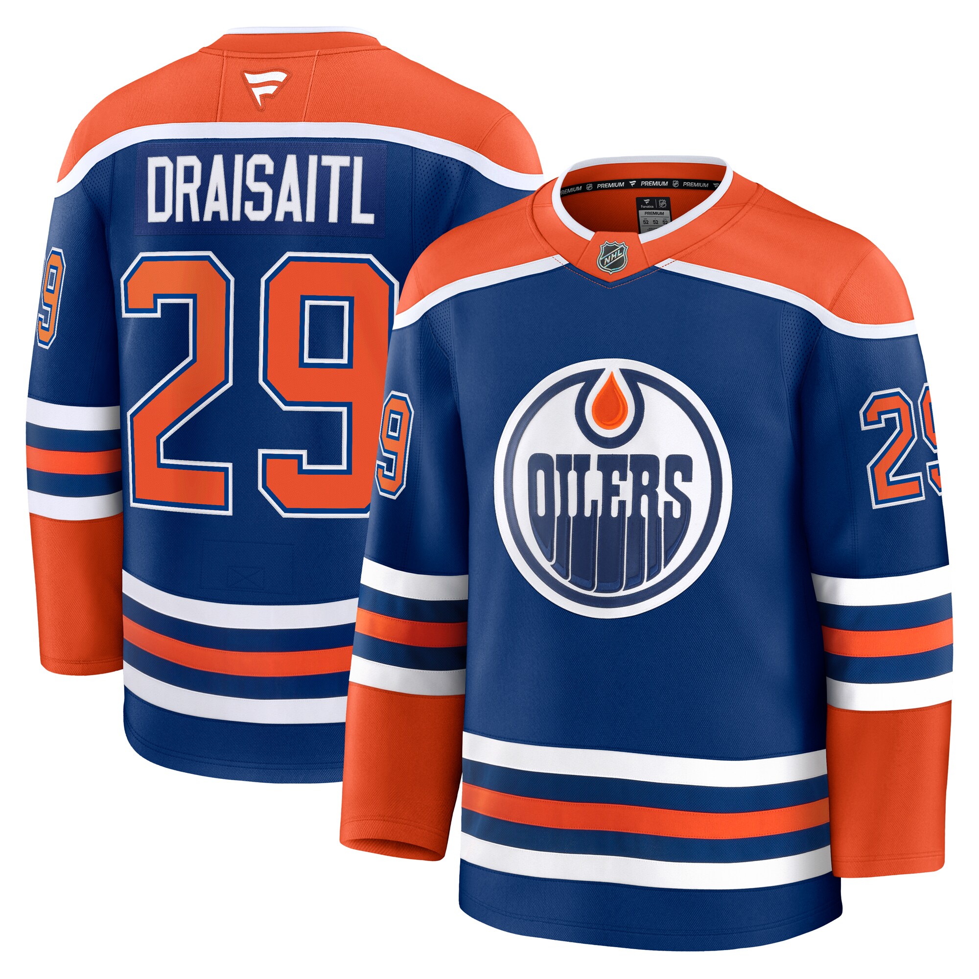 Edmonton Oilers Leon Draisaitl Royal Home Premium NHL Jersey Men's