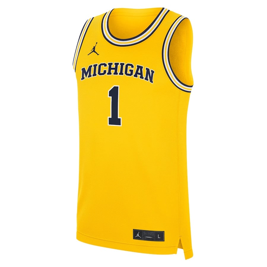 Michigan Wolverines Alternate Maize #1 NCAA Jersey Men's