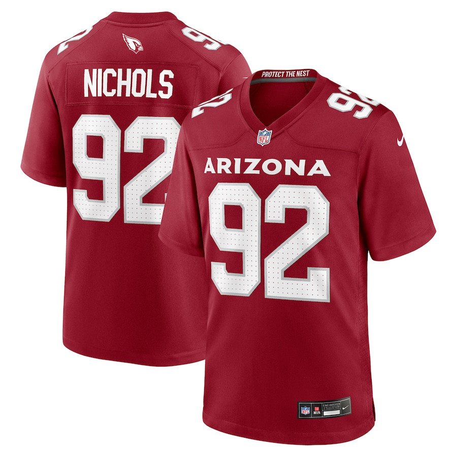 Bilal Nichols 92 Arizona Cardinals Team Game Cardinal NFL Jersey Men's