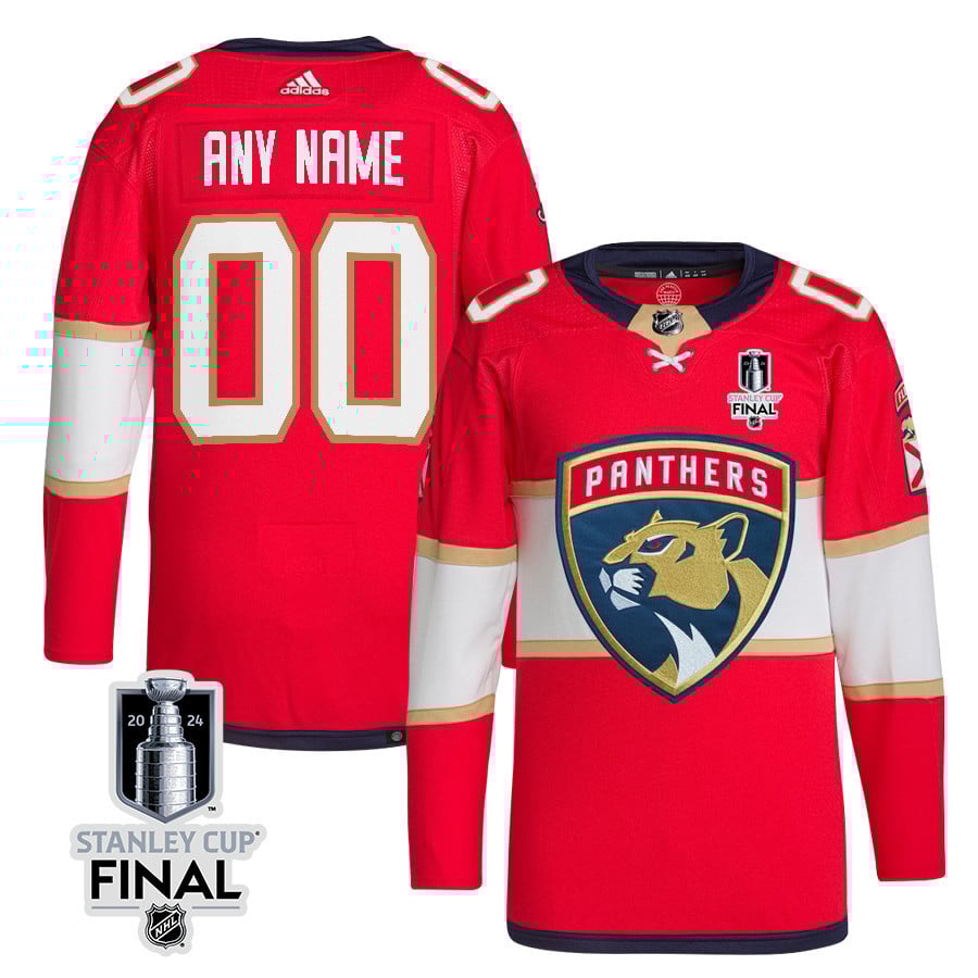 Florida Panthers 2024 STANLEY CUP Final Home Breakaway Custom Red NHL Jersey Men's