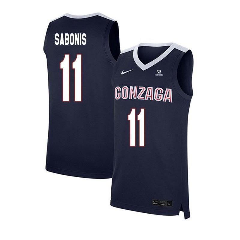 11 Domantas Sabonis Navy Elite Gonzaga Bulldogs NCAA Jersey Men's