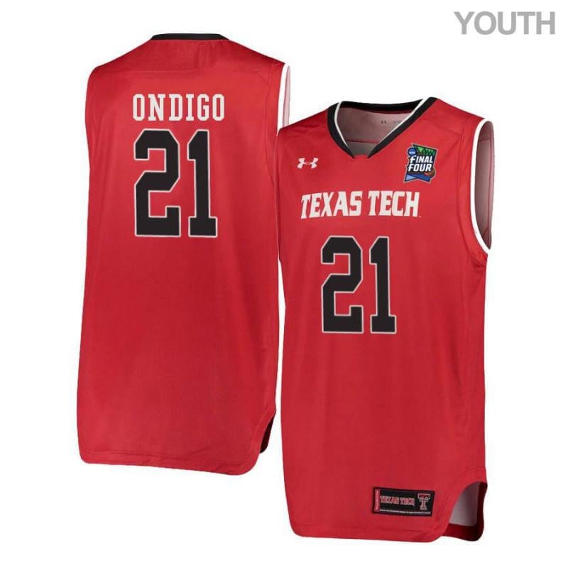 Under Armour 21 Malik Ondigo Red Texas Tech Red Raiders NCAA Jersey Youth