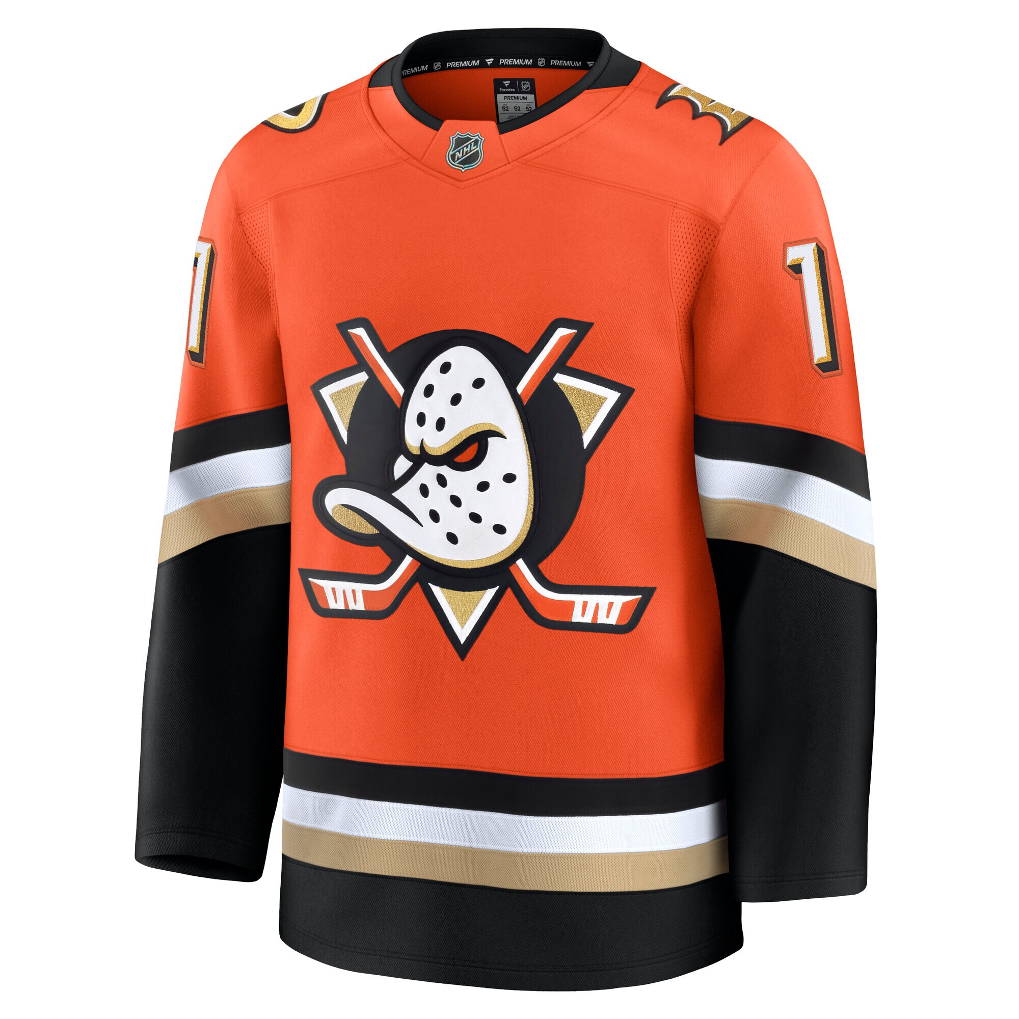 Anaheim Ducks Trevor Zegras Orange Home Premium NHL Jersey Men's