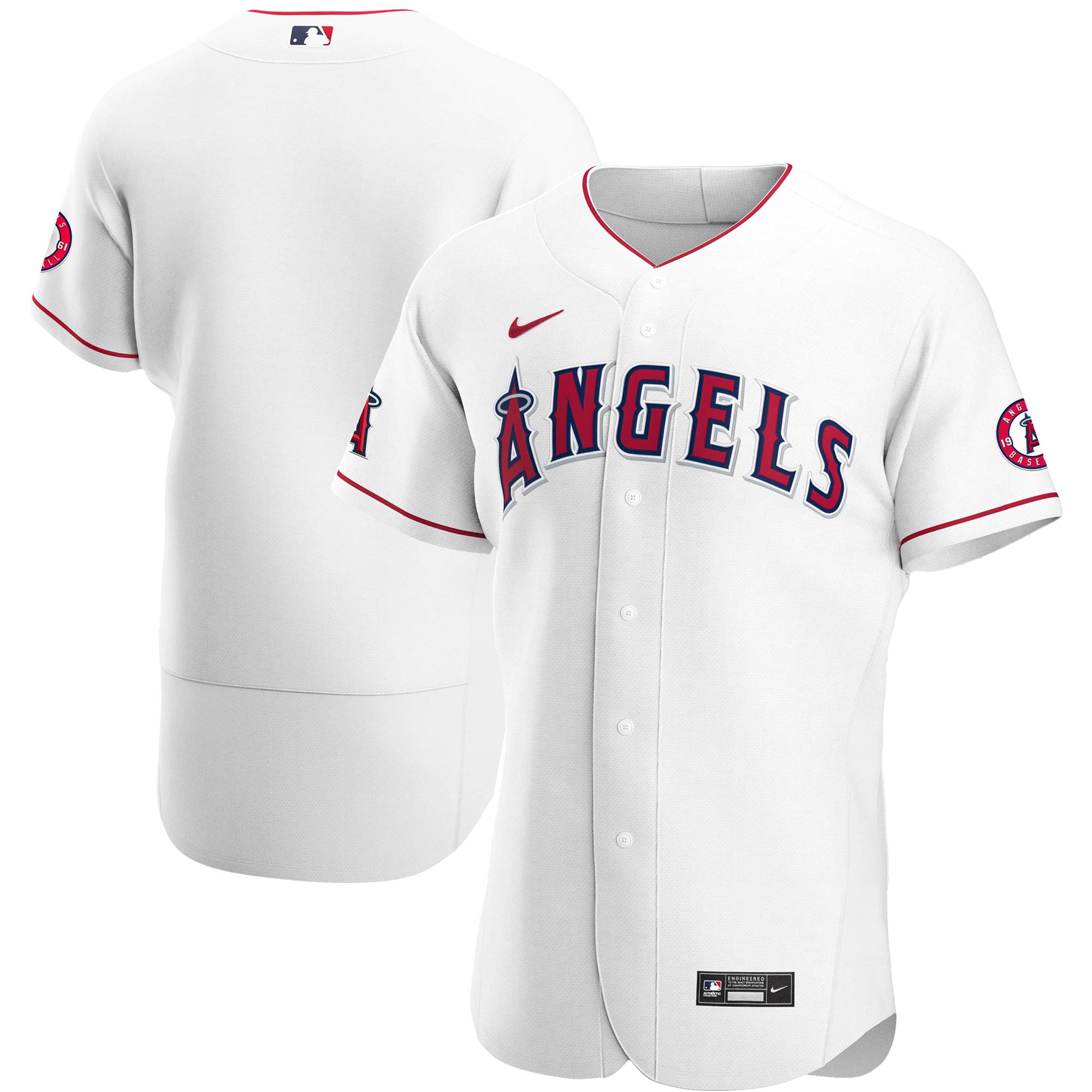 Los Angeles Angels White Home Team MLB Jersey Men's