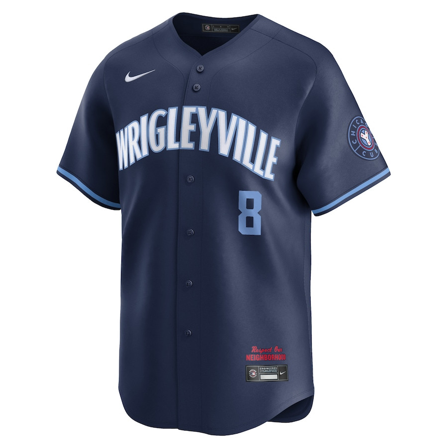 Ian Happ 8 Chicago Cubs City Connect Limited Navy MLB Jersey Men's
