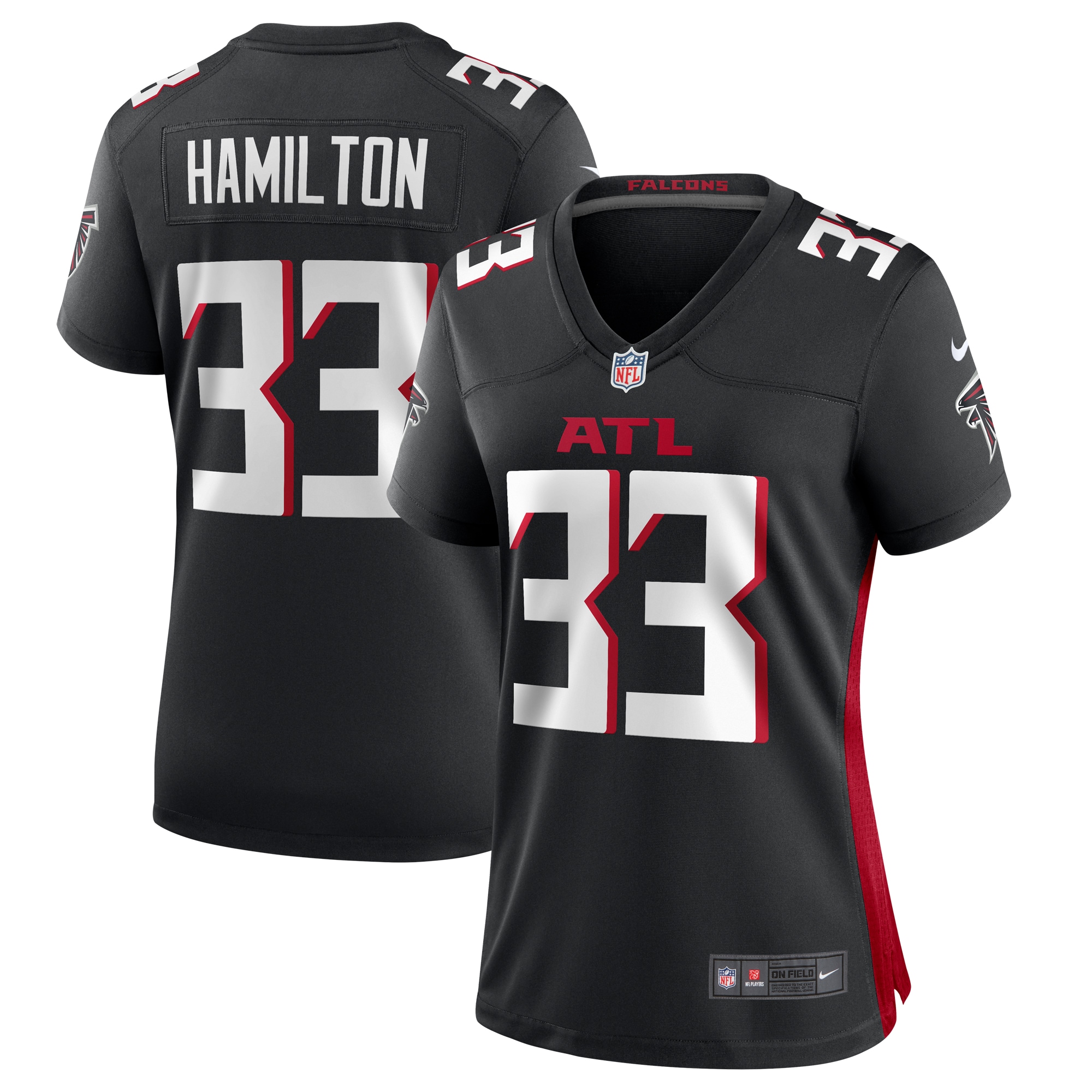 Atlanta Falcons Antonio Hamilton Black Game NFL Jersey Women's