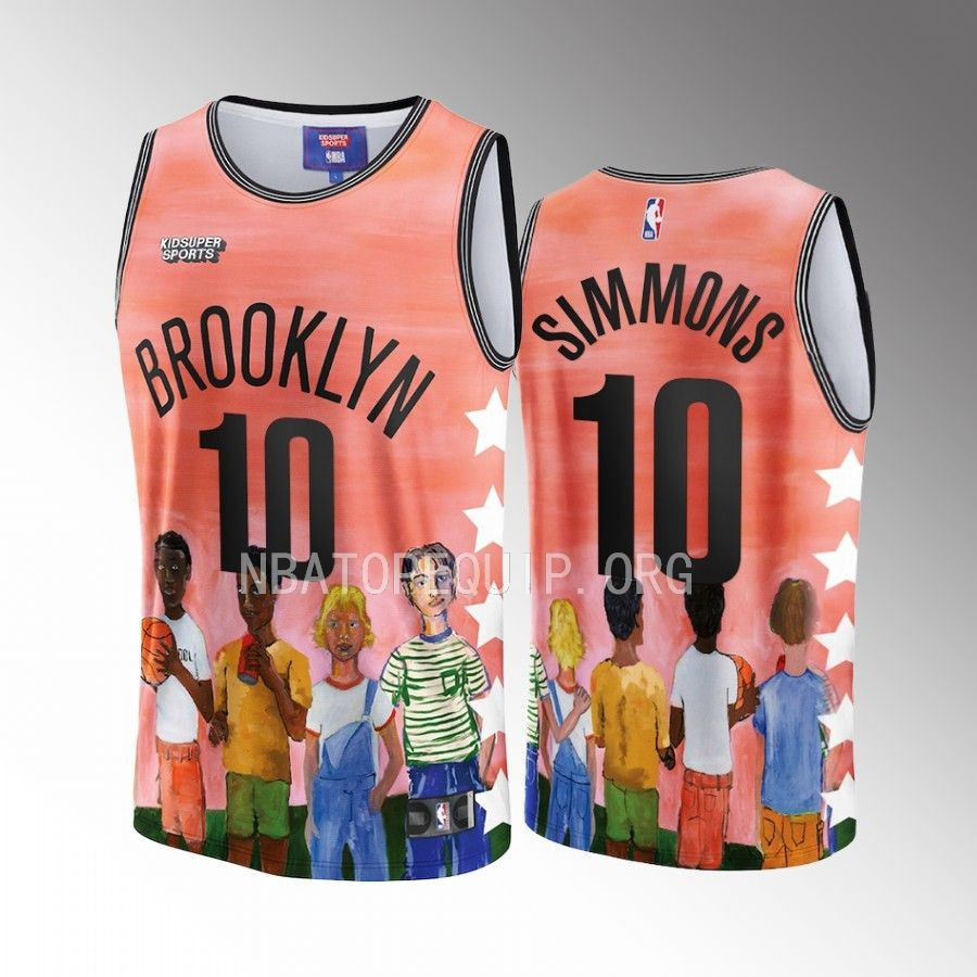 Ben Simmons 10 Brooklyn Nets KidSuper Studio Unisex Hometown NBA Jersey Unisex