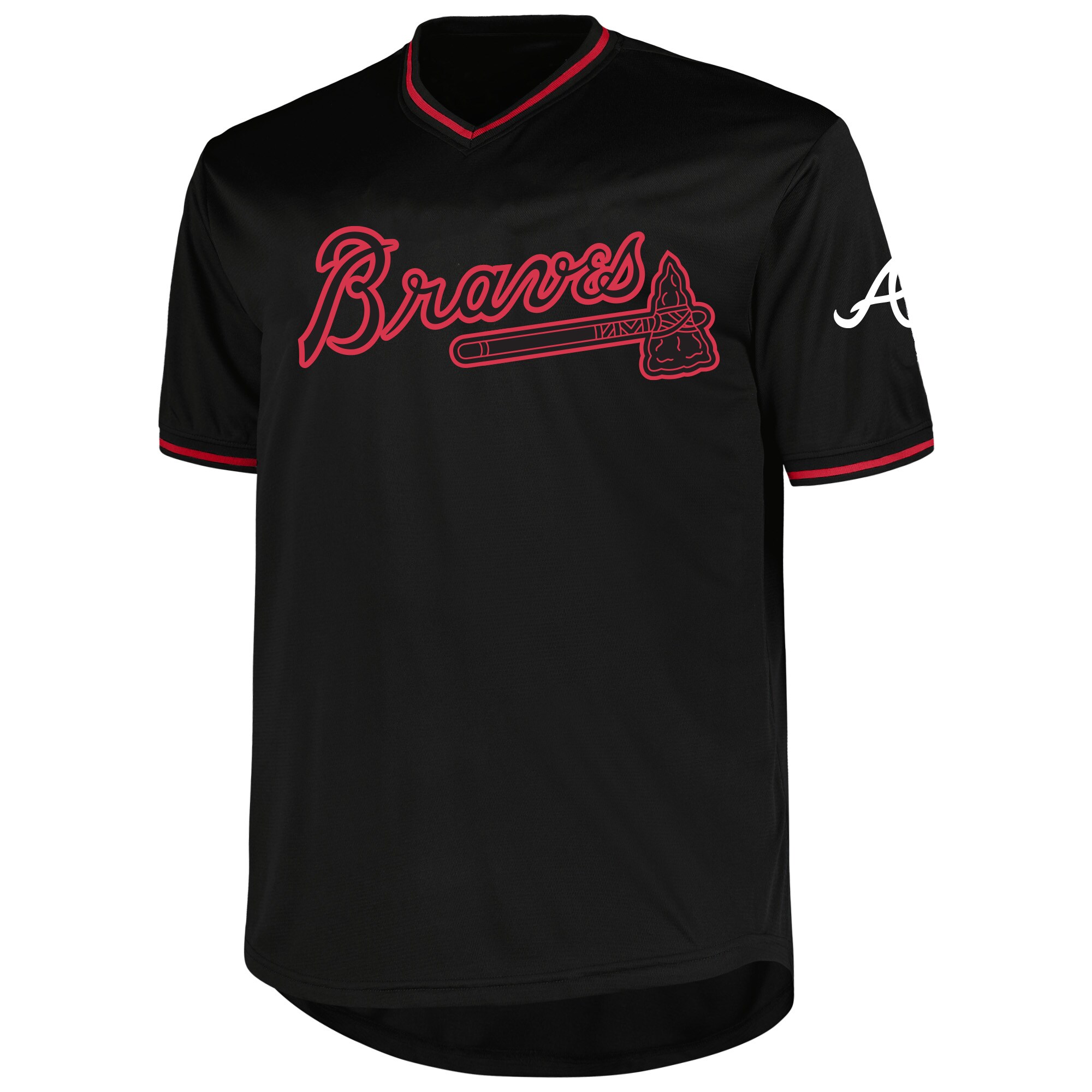 Atlanta Braves Ronald Acu?a Jr. Profile Black Big Tall Pop Fashion Player MLB Jersey Men's