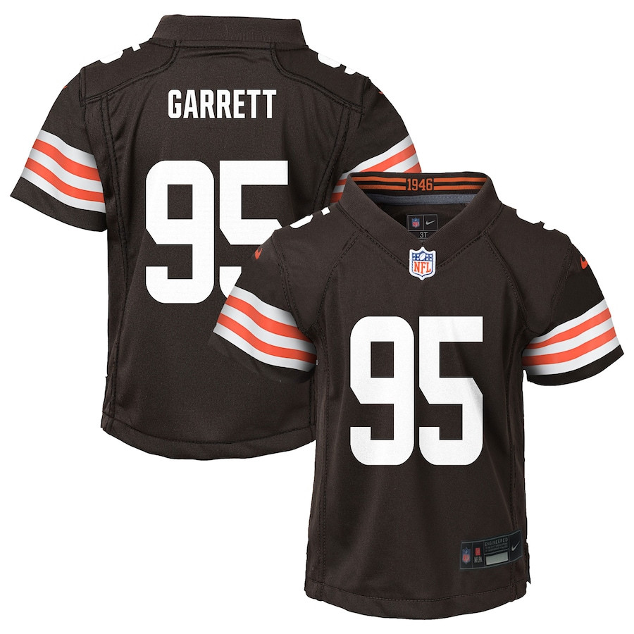 Myles Garrett 95 Cleveland Browns Player Game Brown NFL Jersey Youth