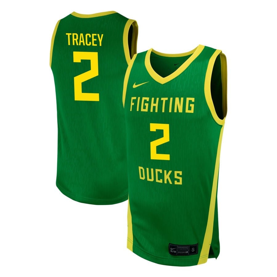Jadrian Tracey 2 Oregon Ducks NIL Green NCAA Jersey Men's