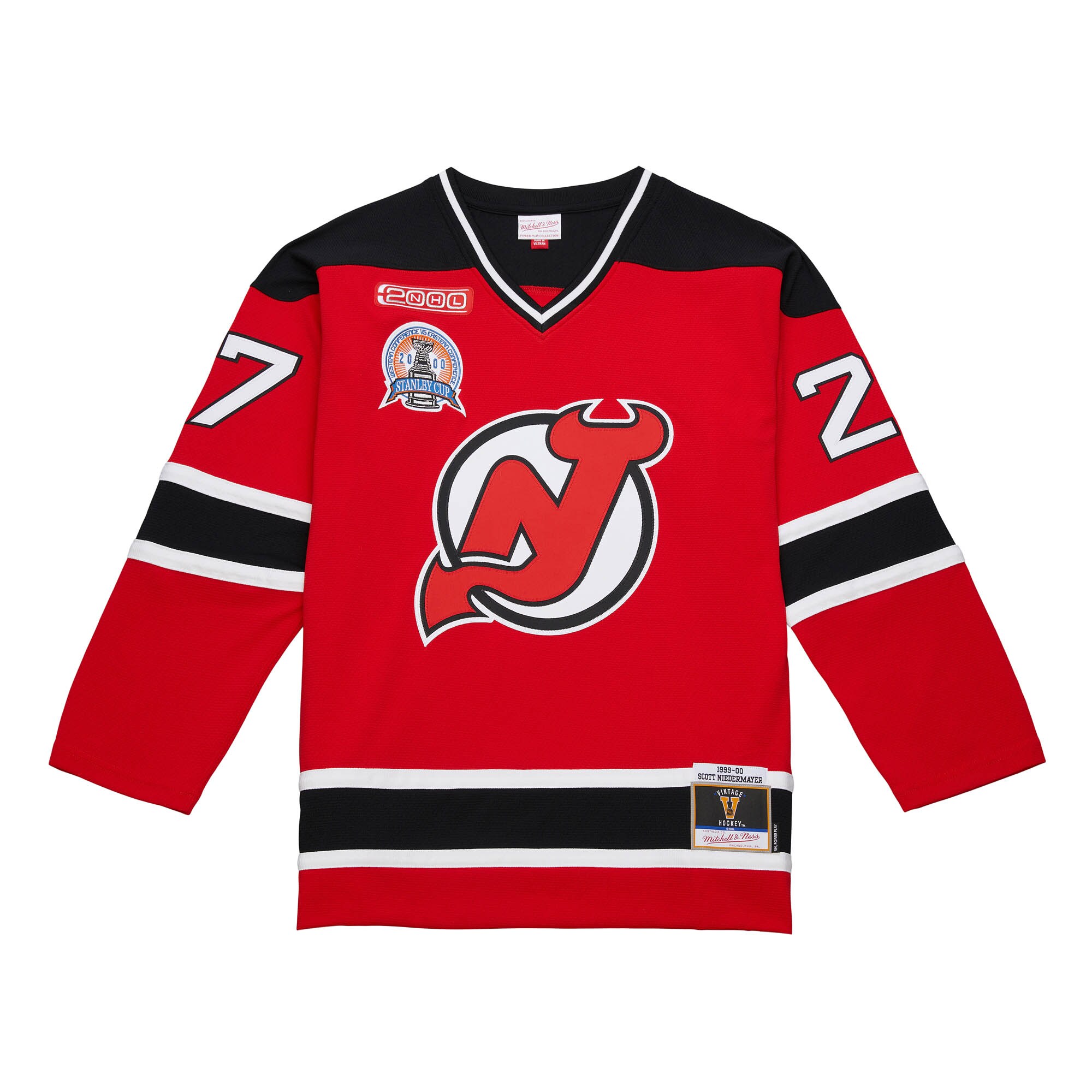 New Jersey Devils Scott Niedermayer Mitchell Ness Red Big Tall 1999/00 Blue Line 2.0 NHL Jersey Men's
