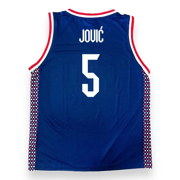 Nikola Jovic 5 Serbia Unisex 2024 Swingman Player Navy NBA Jersey Unisex