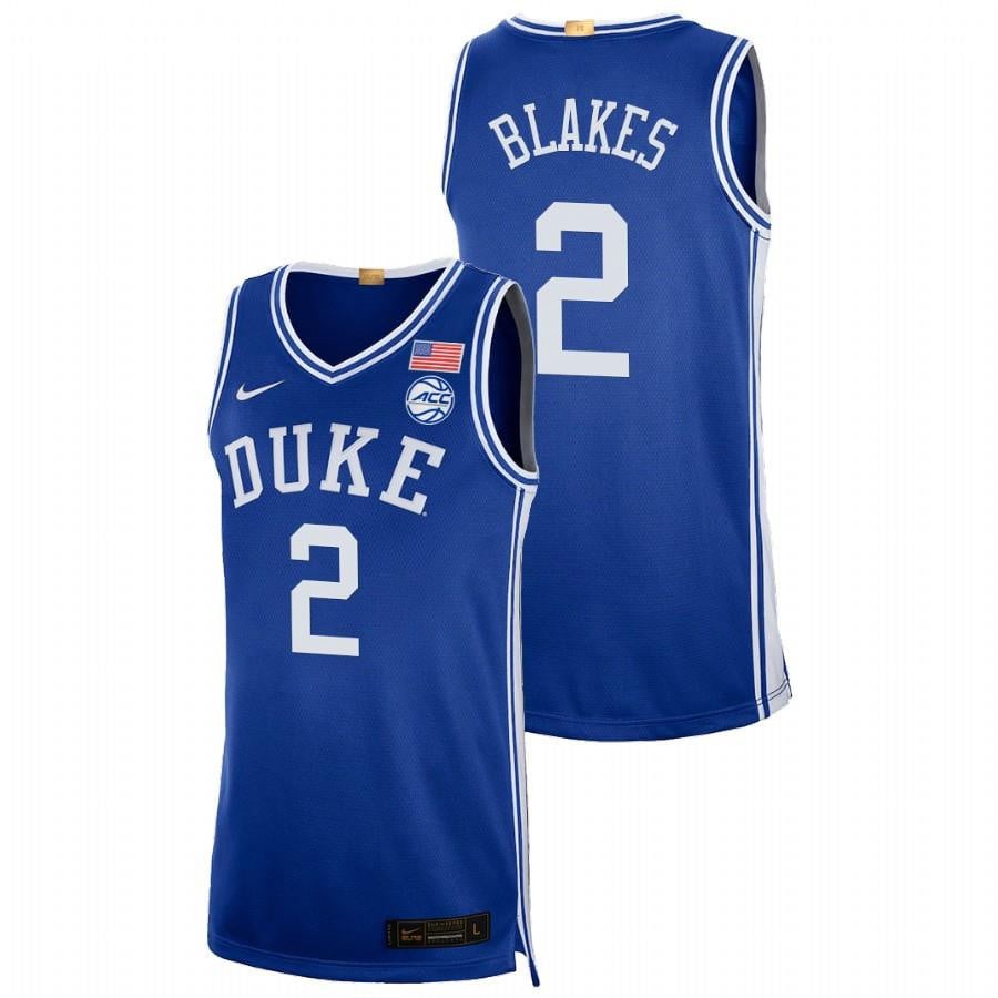 Jaylen Blakes 2 Royal Duke Blue Devils 2023 College NCAA Jersey Men's