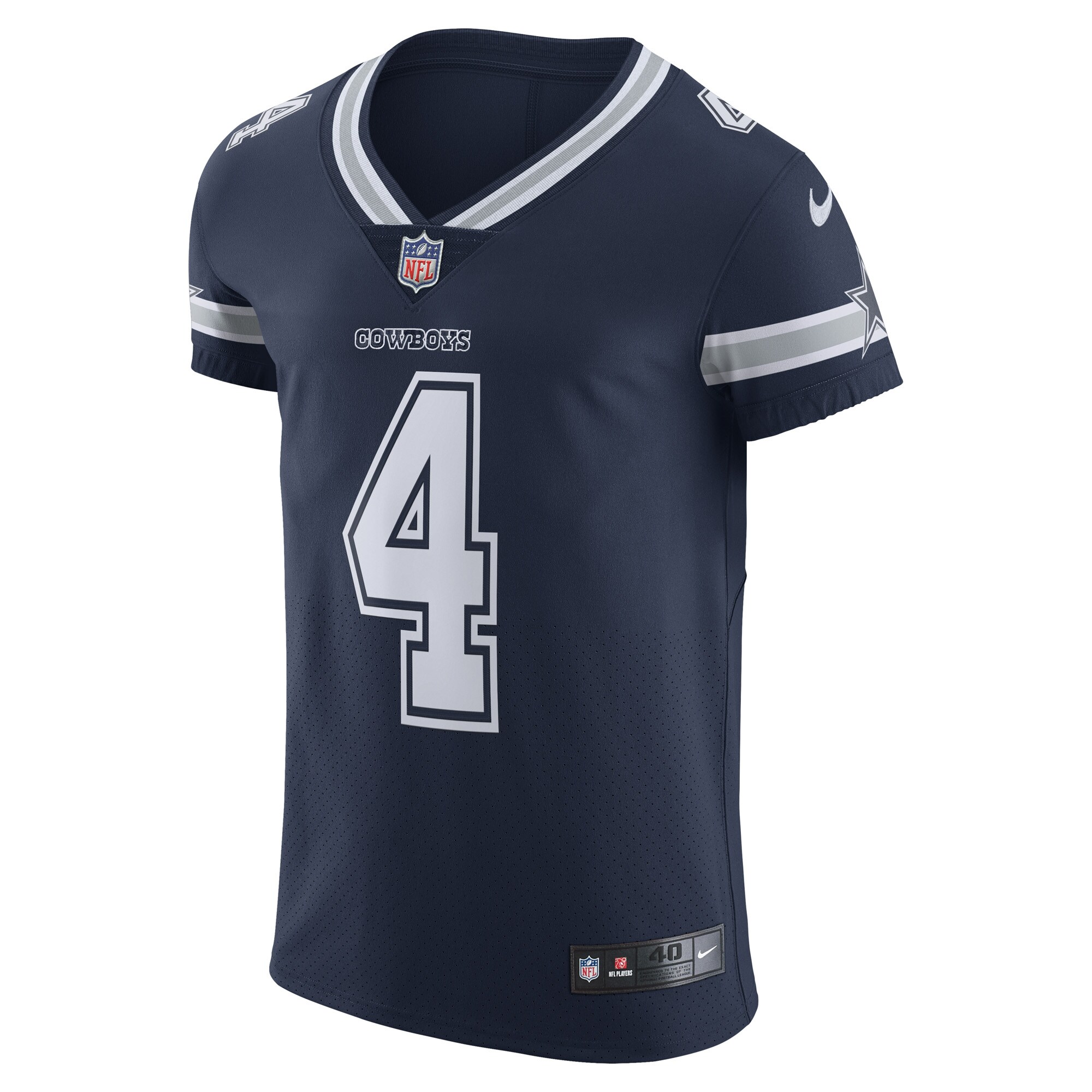 Dallas Cowboys Dak Prescott Navy Vapor Elite Player Team NFL Jersey Men's