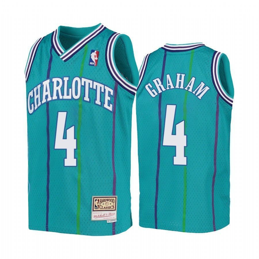 Devonte' Graham Charlotte Hornets Teal Hardwood Classics NBA Jersey Youth