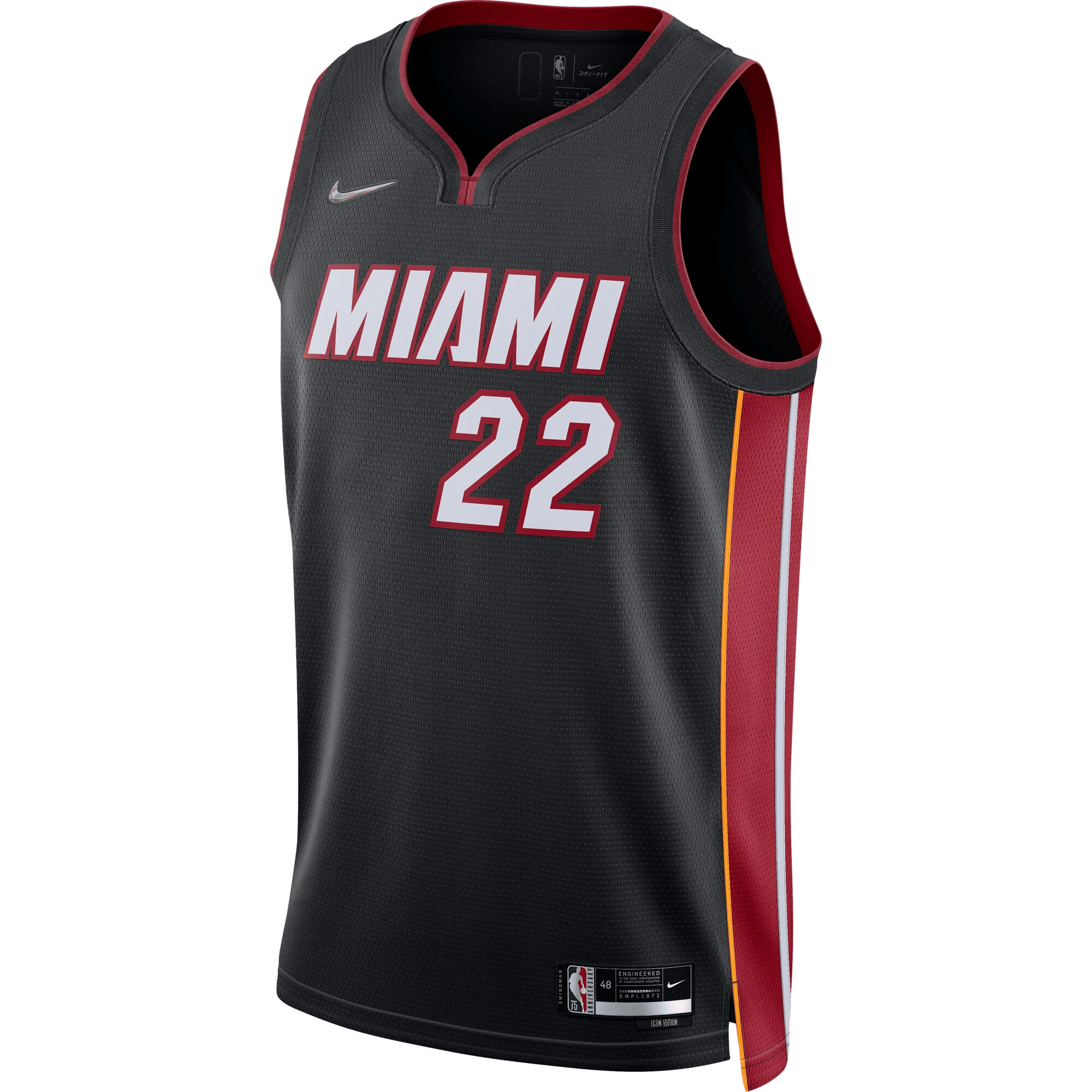 Jimmy Butler Miami Heat /22 Diamond Swingman Icon Edition Black NBA Jersey Men's