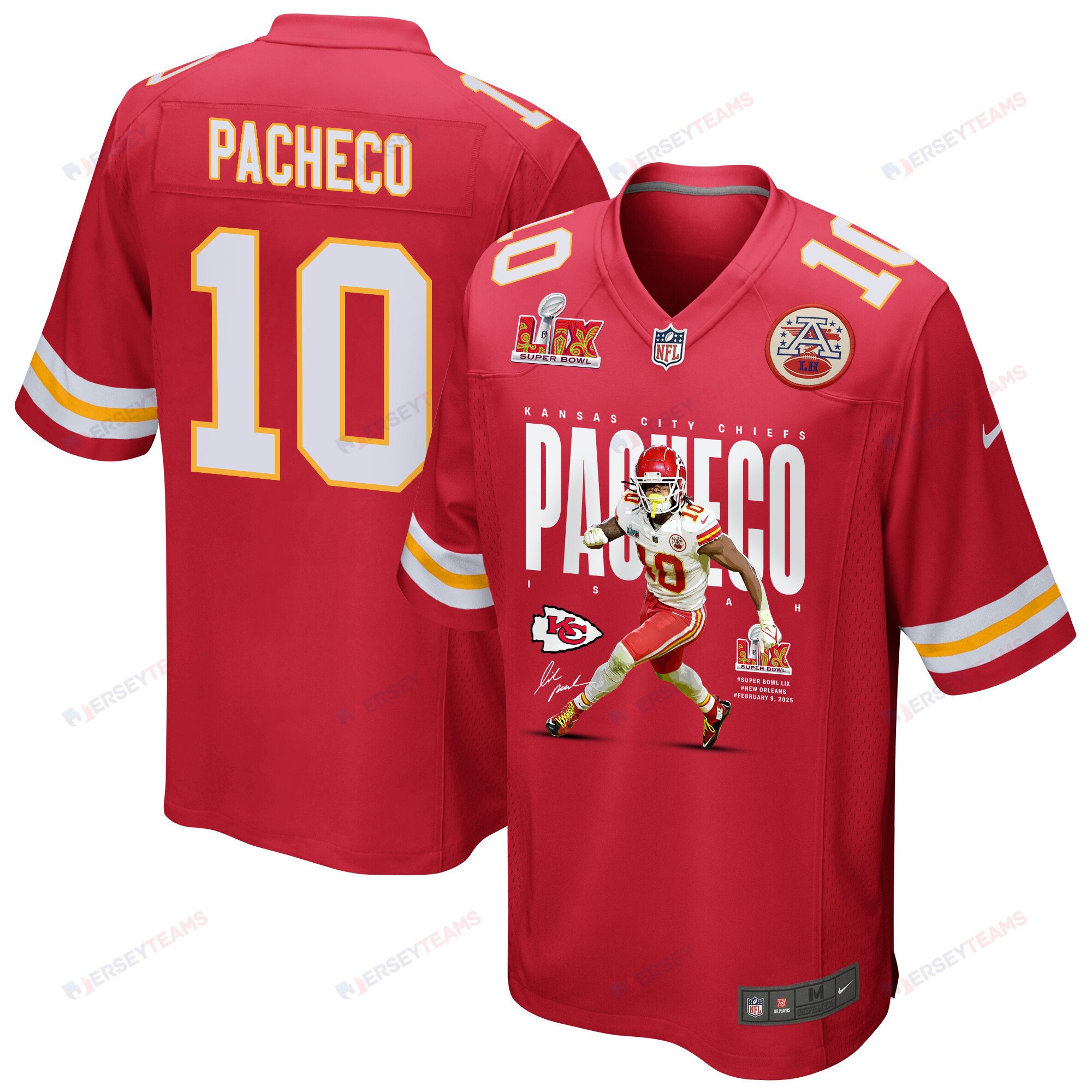 Isiah Pacheco 10 Kansas City Chiefs The Hero Game Red NFL Jersey Men's