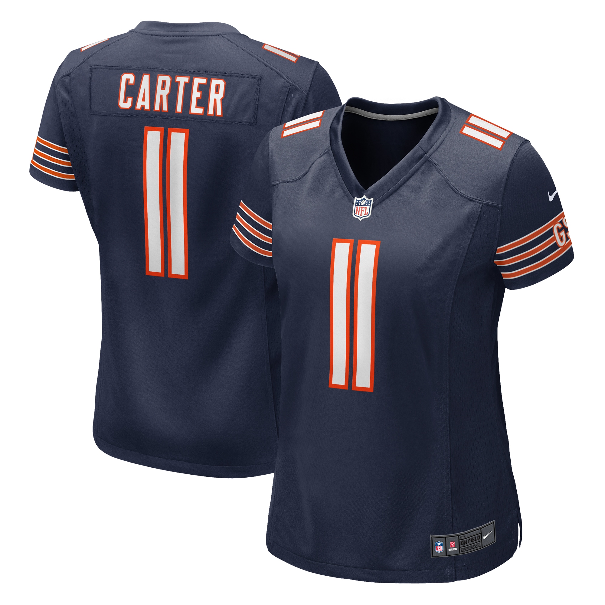 Chicago Bears DeAndre Carter Navy Game NFL Jersey Women's