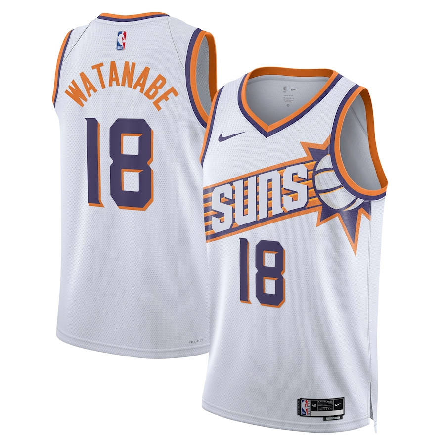 Yuta Watanabe 18 Phoenix Suns 2023/24 Swingman Association Editio White NBA Jersey Men's