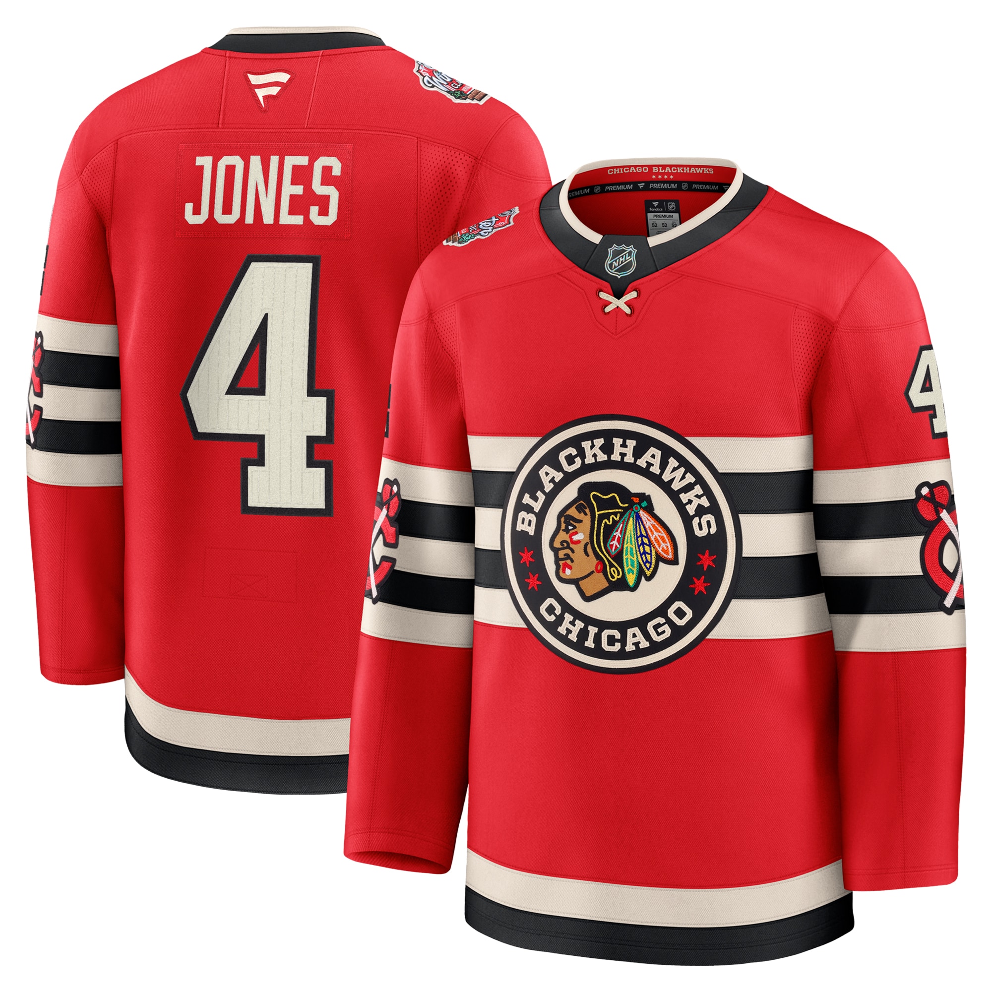 Chicago Blackhawks Seth Jones Red 2025 Winter Classic Premium Player NHL Jersey Men's