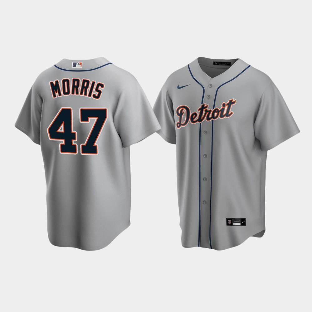 Detroit Tigers 47 Jack Morris Gray Road MLB Jersey Men's