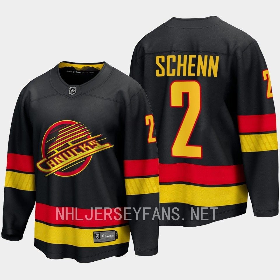 Vancouver Canucks Luke Schenn 2 2023-24 Alternate Breakaway Black NHL Jersey Men's