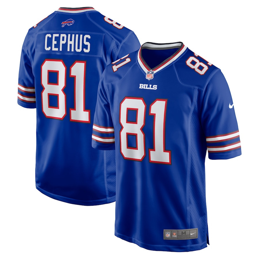 Quintez Cephus 72 Buffalo Bills Team Game Royal NFL Jersey Men's
