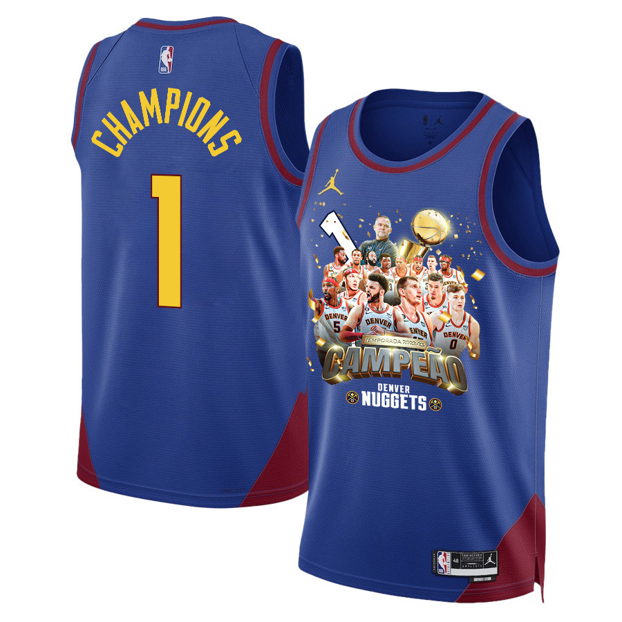Denver Nuggets Journey To 1st Championship 2023 The Finals Swingman Blue NBA Jersey Men's
