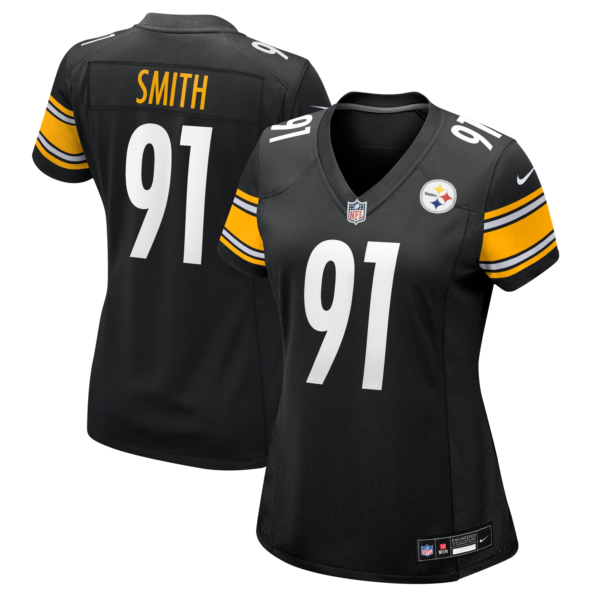 Pittsburgh Steelers Preston Smith Black Game NFL Jersey Women's