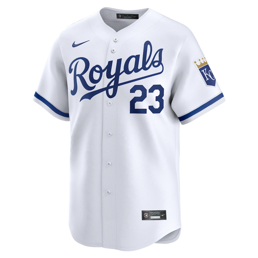 Zack Greinke 23 Kansas City Royals Home Limited Player White MLB Jersey Men's