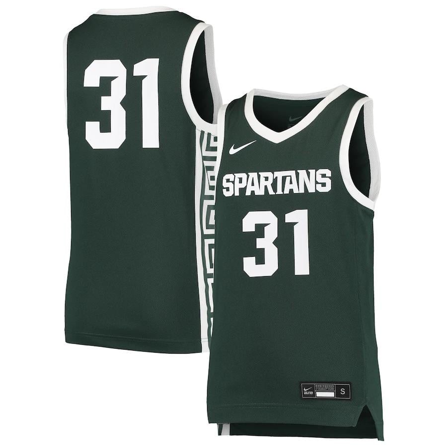 Michigan State Spartan Team Green #31 NCAA Jersey Youth