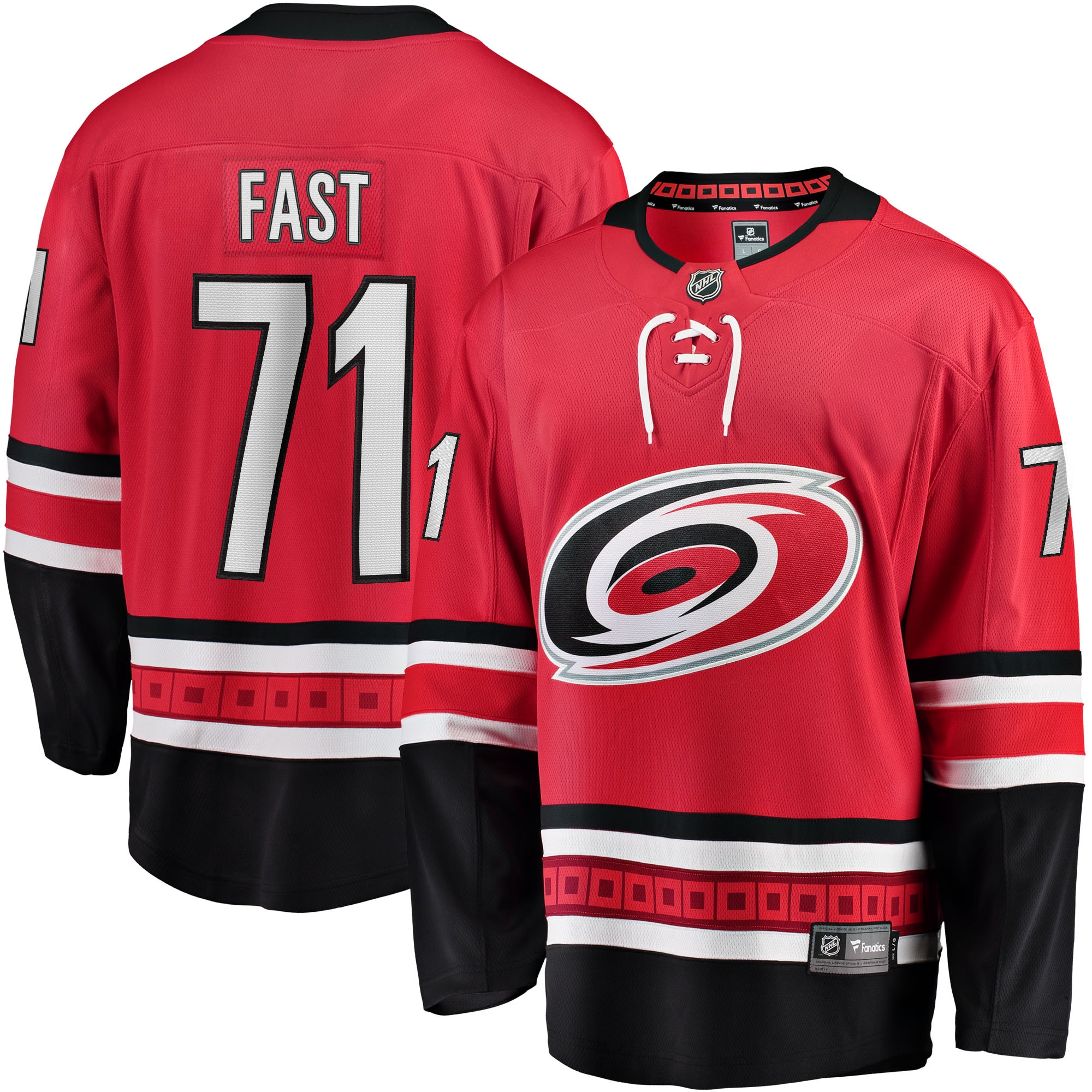 Carolina Hurricanes Jesper Fast Red Alternate Breakaway NHL Jersey Men's