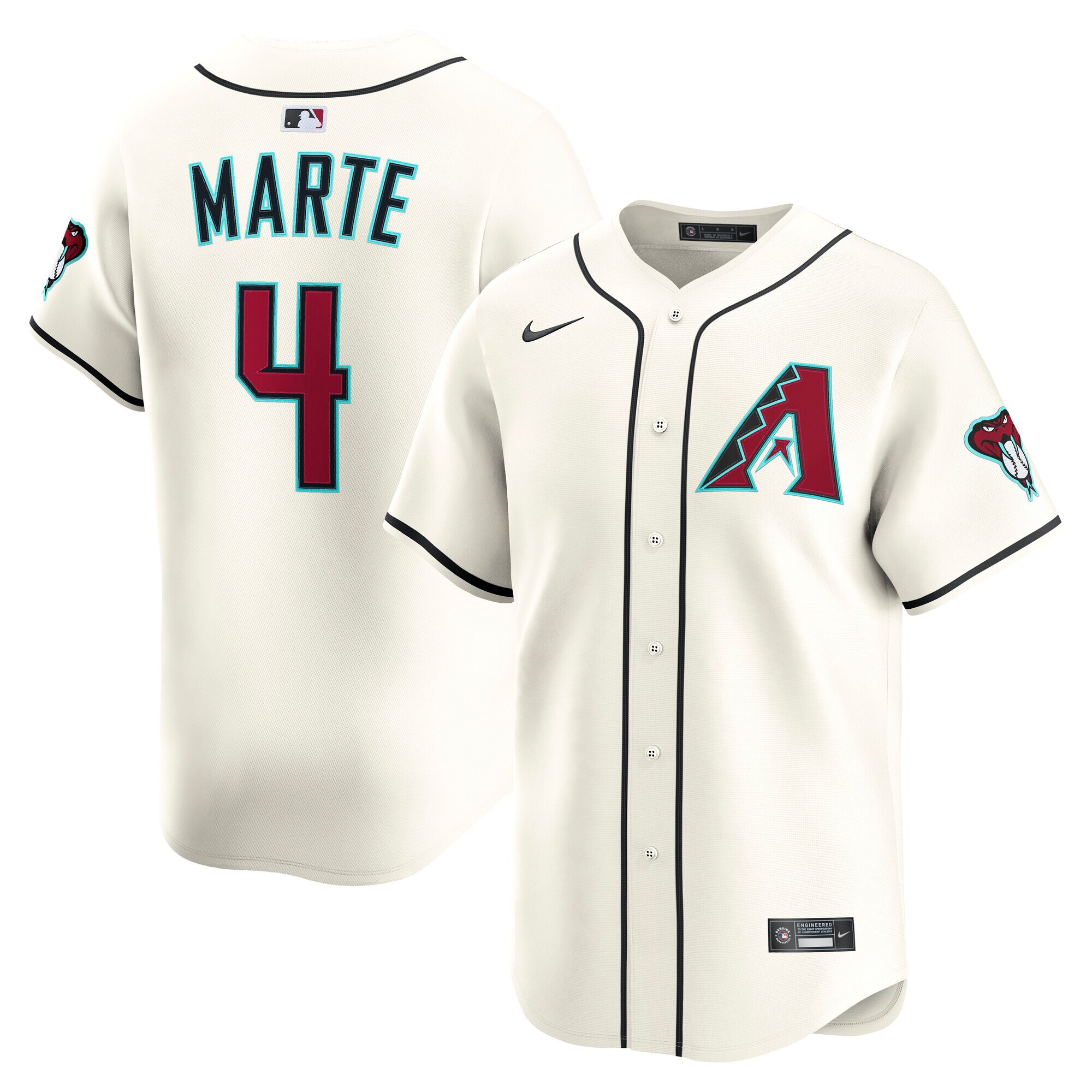 Arizona Diamondbacks Ketel Marte Cream Alternate Limited Player MLB Jersey Men's