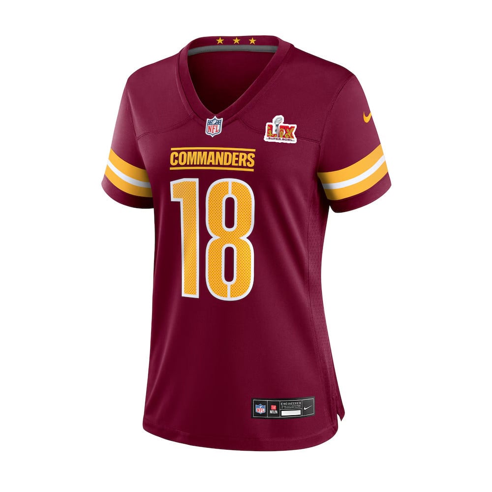 Marcus Mariota #18 Washington Commanders Super Bowl LIX Burgundy NFL Jersey Women's