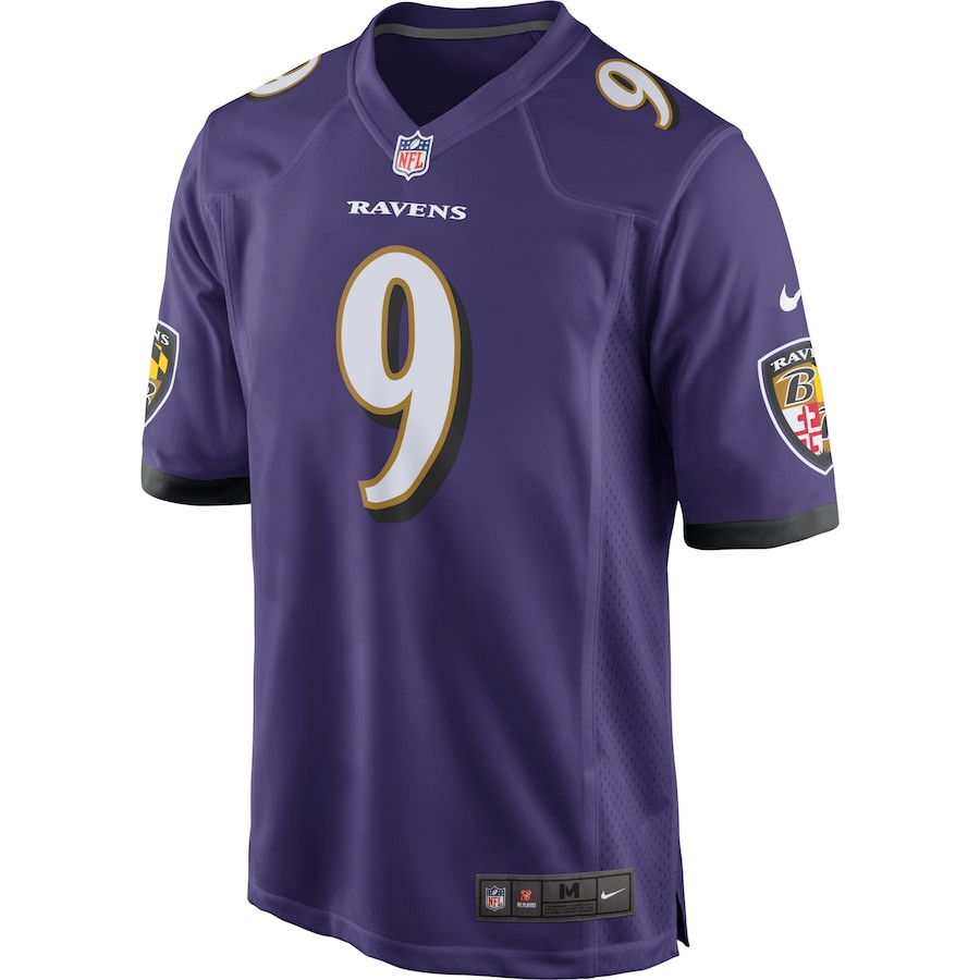 Justin Tucker 9 Baltimore Ravens Game Purple NFL Jersey Men's
