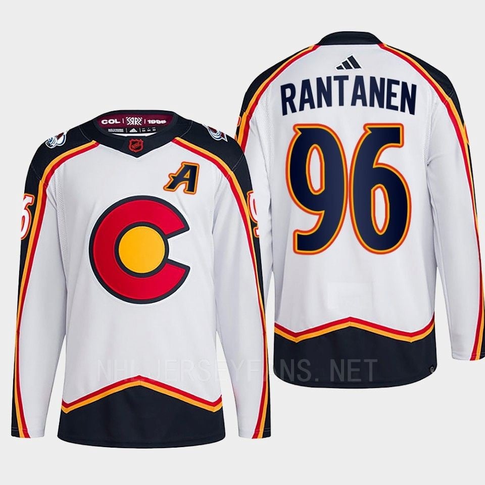Mikko Rantanen 96 Reverse Retro 2.0 2022 Colorado Avalanche White Primegreen NHL Jersey Men's